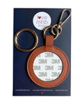 Circle Self-Finishing Leather Charm