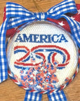 America 250 Domed Ornament with Confetti