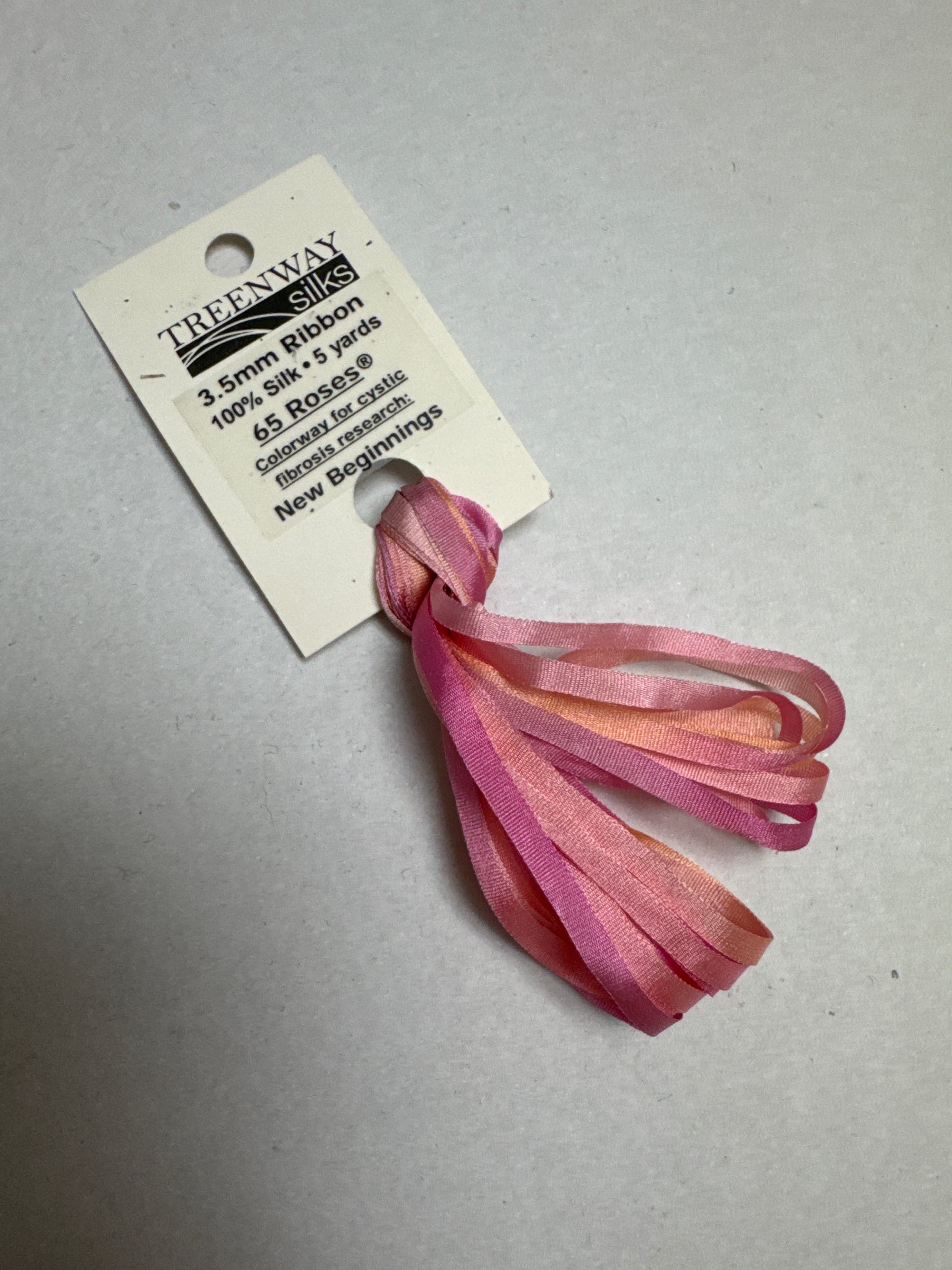 Treenway Silk 65 Roses New Beginnings Silk Ribbon - The Flying Needles