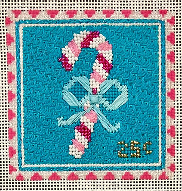 Candy Cane Stamp with Stitch Guide - The Flying Needles