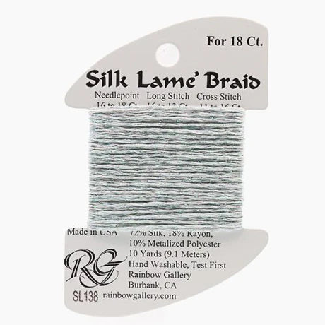 Silk Lame Braid SL138 Glacier - The Flying Needles