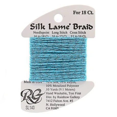 Silk Lame Braid SL140 Jamaican Sea - The Flying Needles