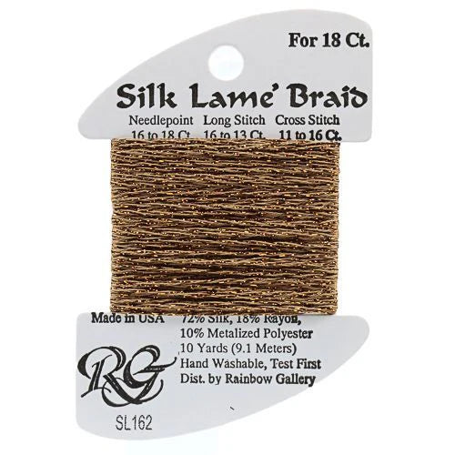 Silk Lame Braid SL162 Hazel - The Flying Needles