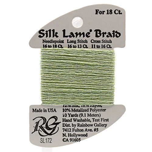 Silk Lame Braid SL172 Lime Cream - The Flying Needles