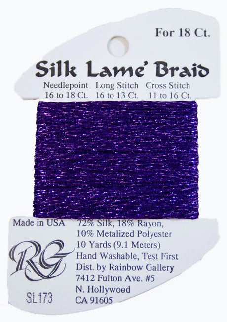 Silk Lame Braid SL173 Pansy - The Flying Needles