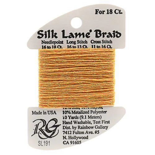 Silk Lame Braid SL191 Goldenrod - The Flying Needles