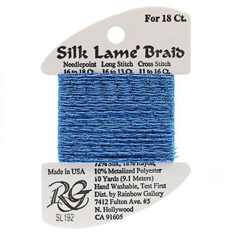 Silk Lame Braid SL192 Bluebird - The Flying Needles