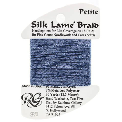 Petite Silk Lame SP20 Dark Antique Blue - The Flying Needles