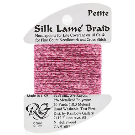 Petite Silk Lame SP80 Pink Carnation - The Flying Needles