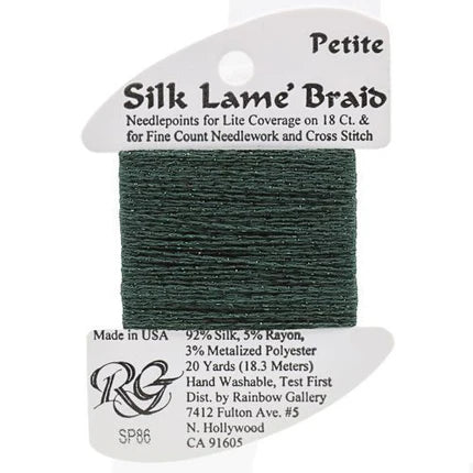 Petite Silk Lame SP86 Deep Forest Green - The Flying Needles