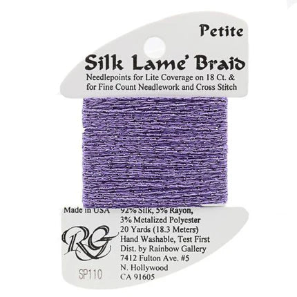 Petite Silk Lame SP110 Dark Violet - The Flying Needles