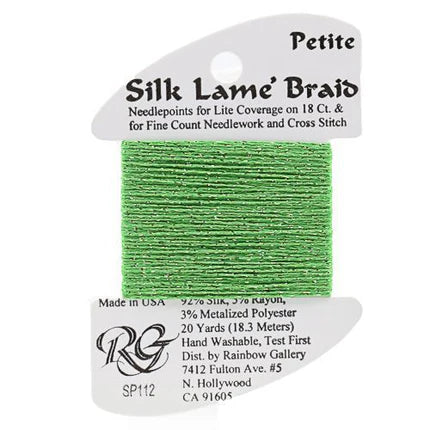 Petite Silk Lame SP112 Spring Green - The Flying Needles