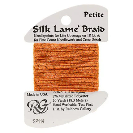 Petite Silk Lame SP114 Light Pumpkin - The Flying Needles
