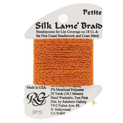 Petite Silk Lame SP115 Red Orange - The Flying Needles