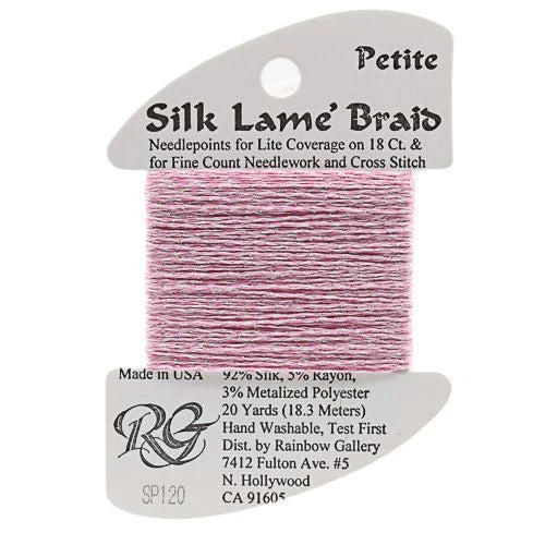 Petite Silk Lame SP120 Light Raspberry - The Flying Needles