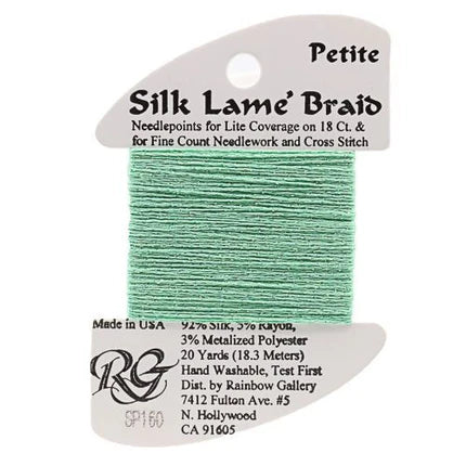 Petite Silk Lame SP160 Dark Mint - The Flying Needles