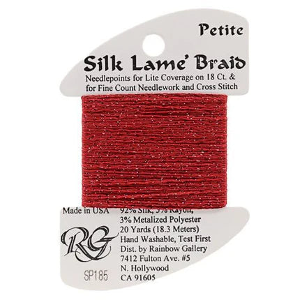 Petite Silk Lame SP185 Tango Red - The Flying Needles