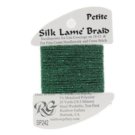 Petite Silk Lame SP242 Peacock Green - The Flying Needles