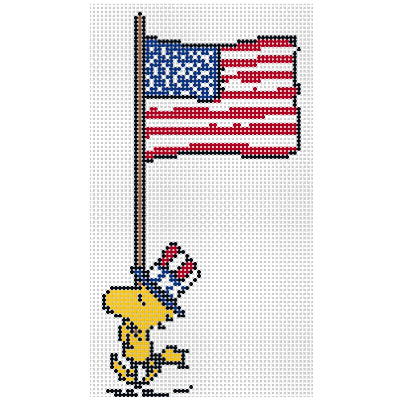 Woodstock with Flag Canvas - The Flying Needles