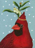 Cardinal with Berries - The Flying Needles