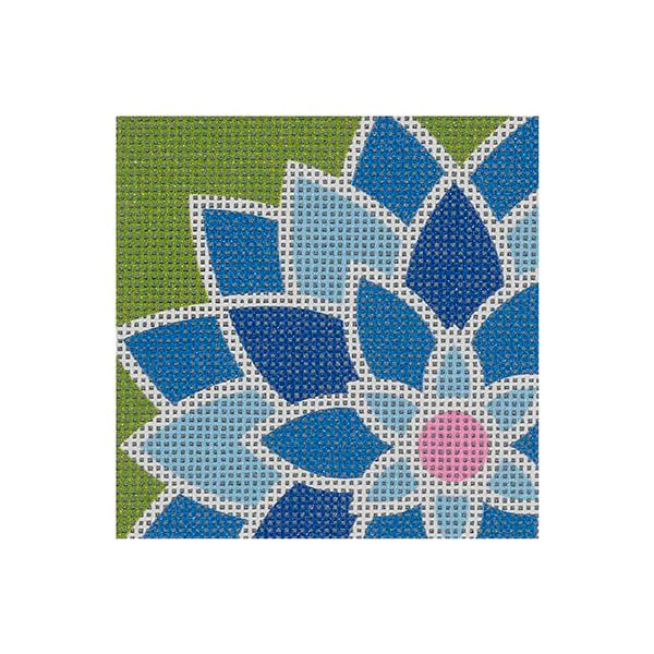 Blue Graphic Flower, Sq.