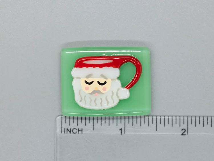 Santa Mug Glass Needleminder - The Flying Needles