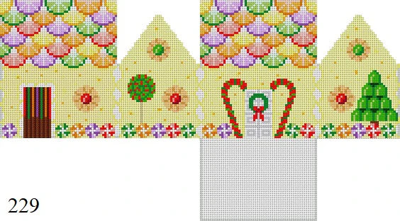 3D Lemon Chiffon and Fruit Slices Gingerbread House - The Flying Needles