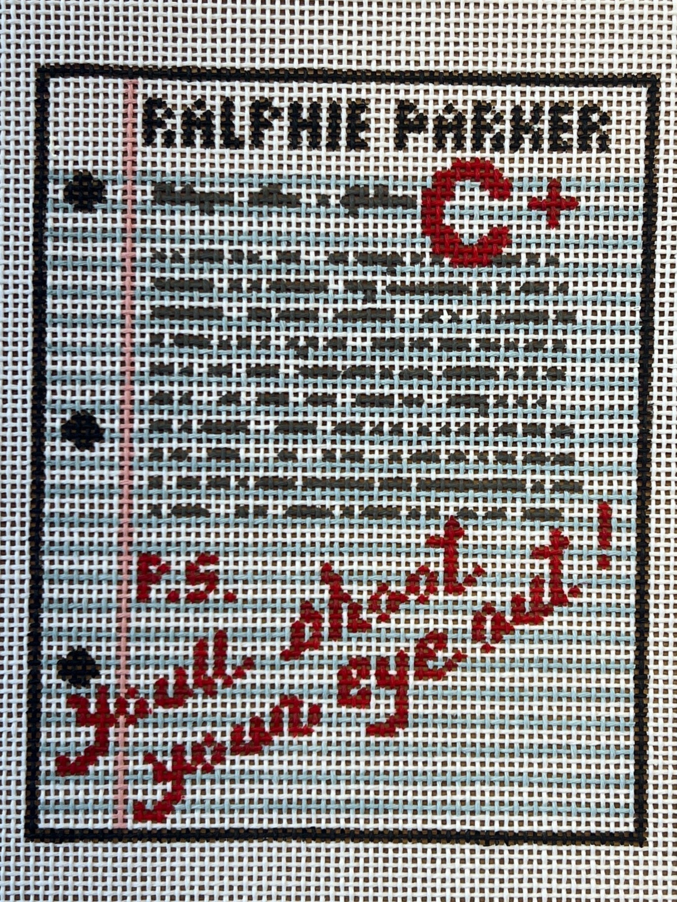 Ralphie's Essay Canvas - The Flying Needles