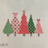 Pink Line of Trees w/ Stitch Guide - The Flying Needles