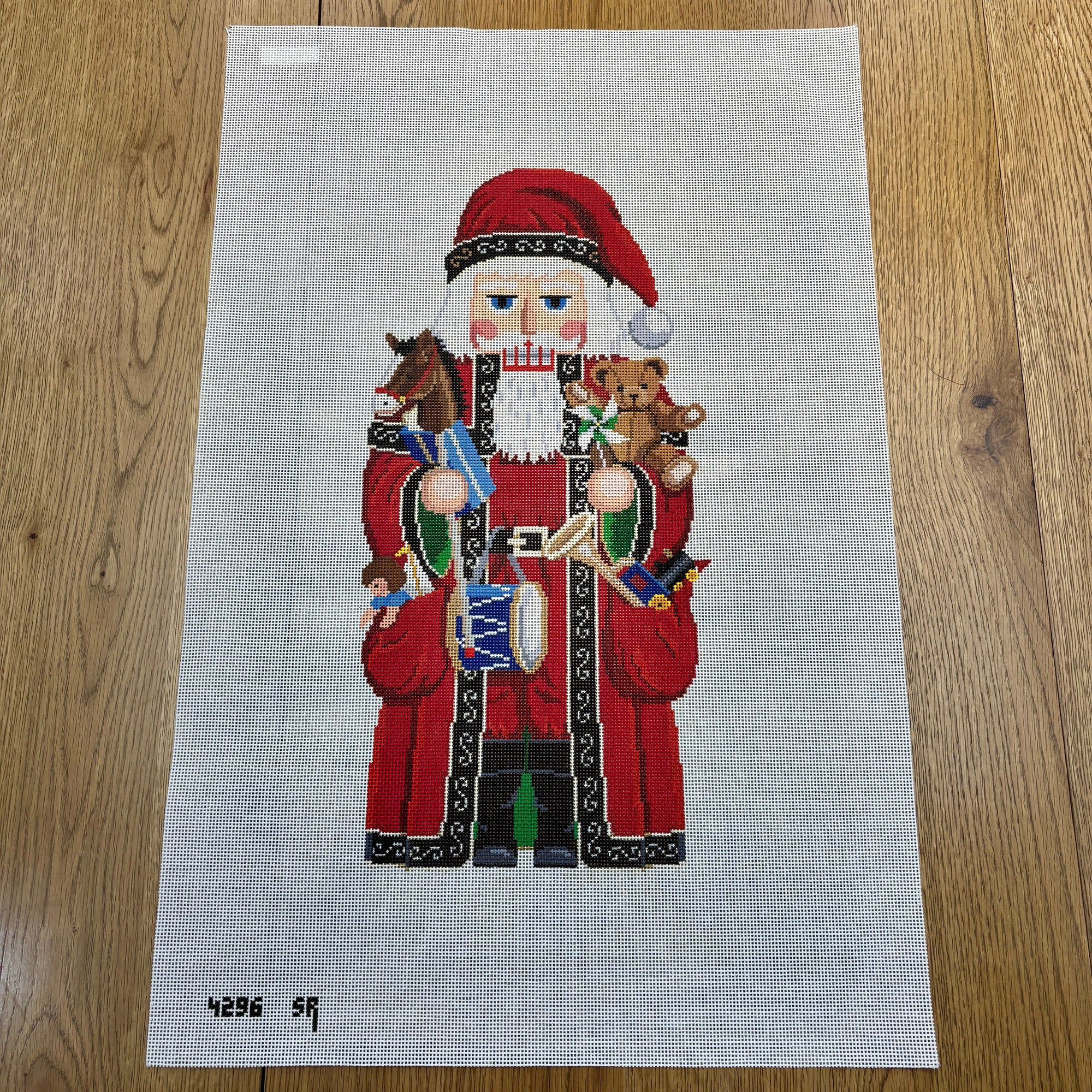 Nutcracker, Santa and Pockets of Toys, 18"  Stand-up - 13 Mesh