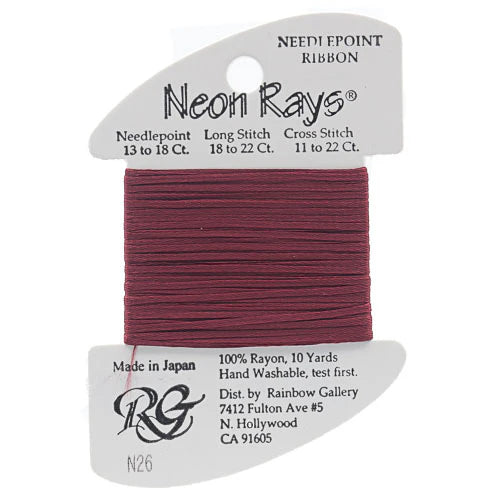 Neon Rays N26 Burgundy - The Flying Needles