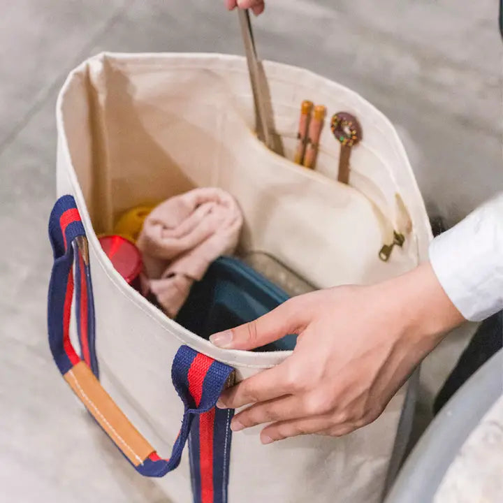 Leather Canvas Tote - The Flying Needles