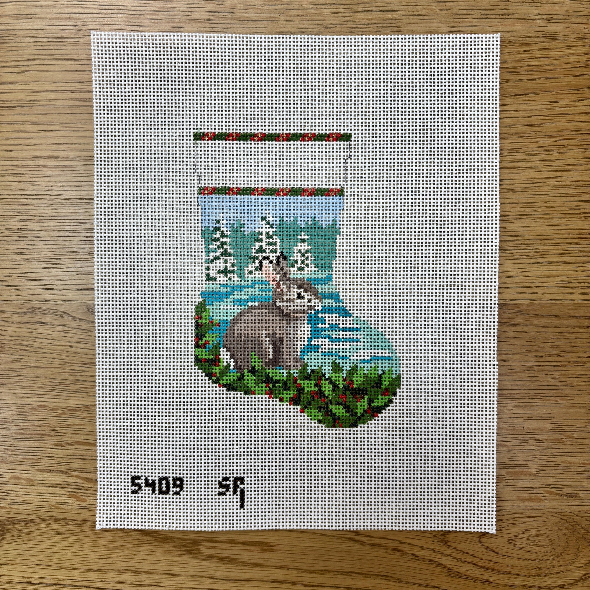 Bunny In Snow, Mini Stocking