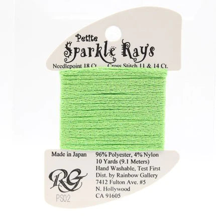 Petite Sparkle Rays PS02 Lime - The Flying Needles