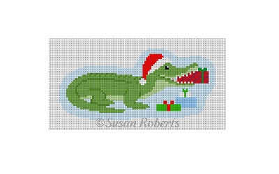 Santa Alligator Ornament - The Flying Needles