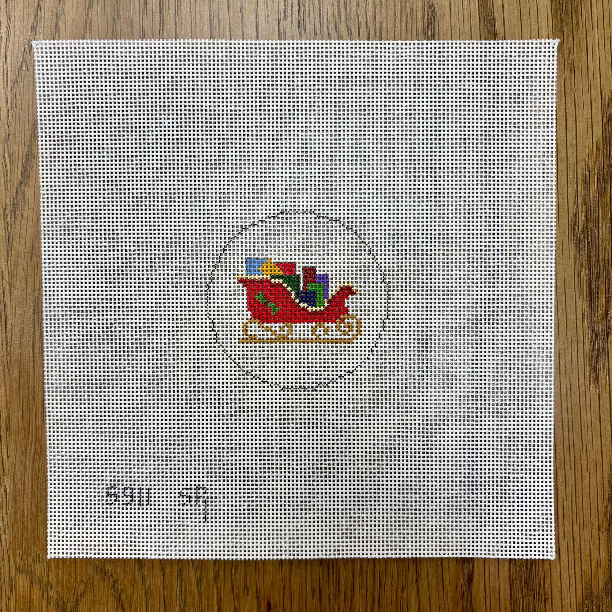 Sleigh With Presents,  2.5" Round