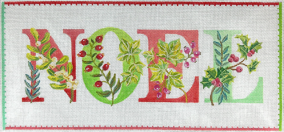 NOEL w/ greens & berries - The Flying Needles