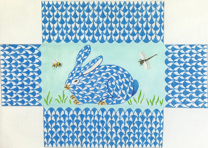 Blue Fishnet Bunny Brick - The Flying Needles