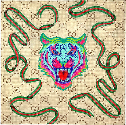 Fantasy Designer Scarf - Gucci Tiger - The Flying Needles