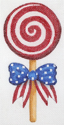 Patriotic Mini Lollipop with Bow - The Flying Needles