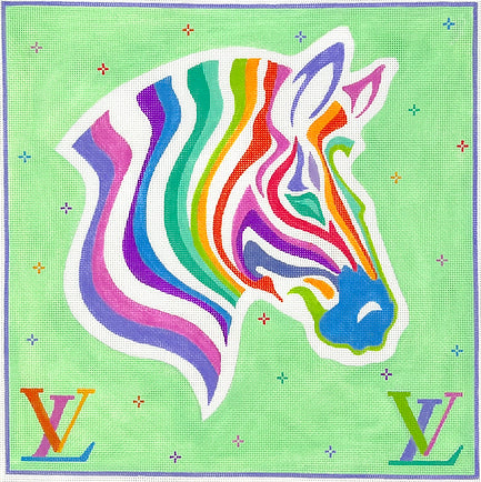 Fantasy Designer Scarf - LV Zebra - The Flying Needles