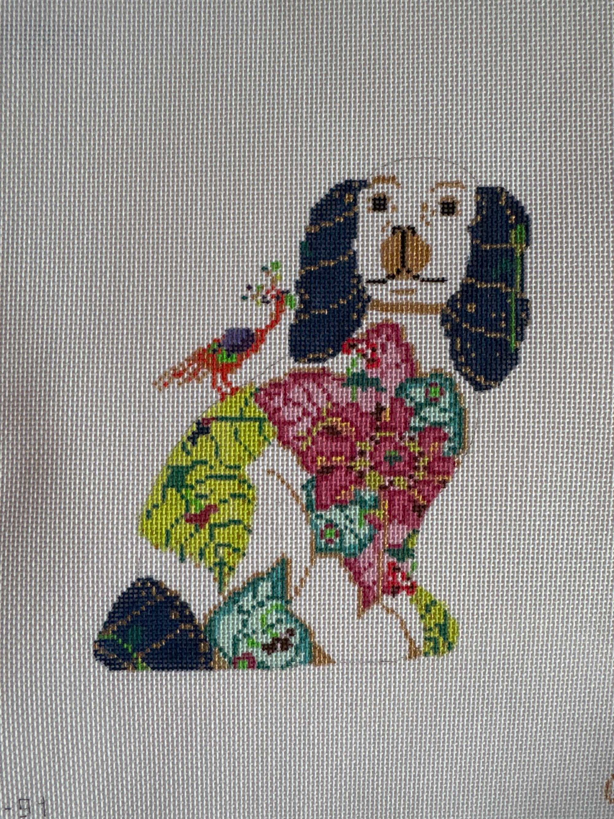 Phi-Phi the Left Tobacco Leaf Staffy - The Flying Needles