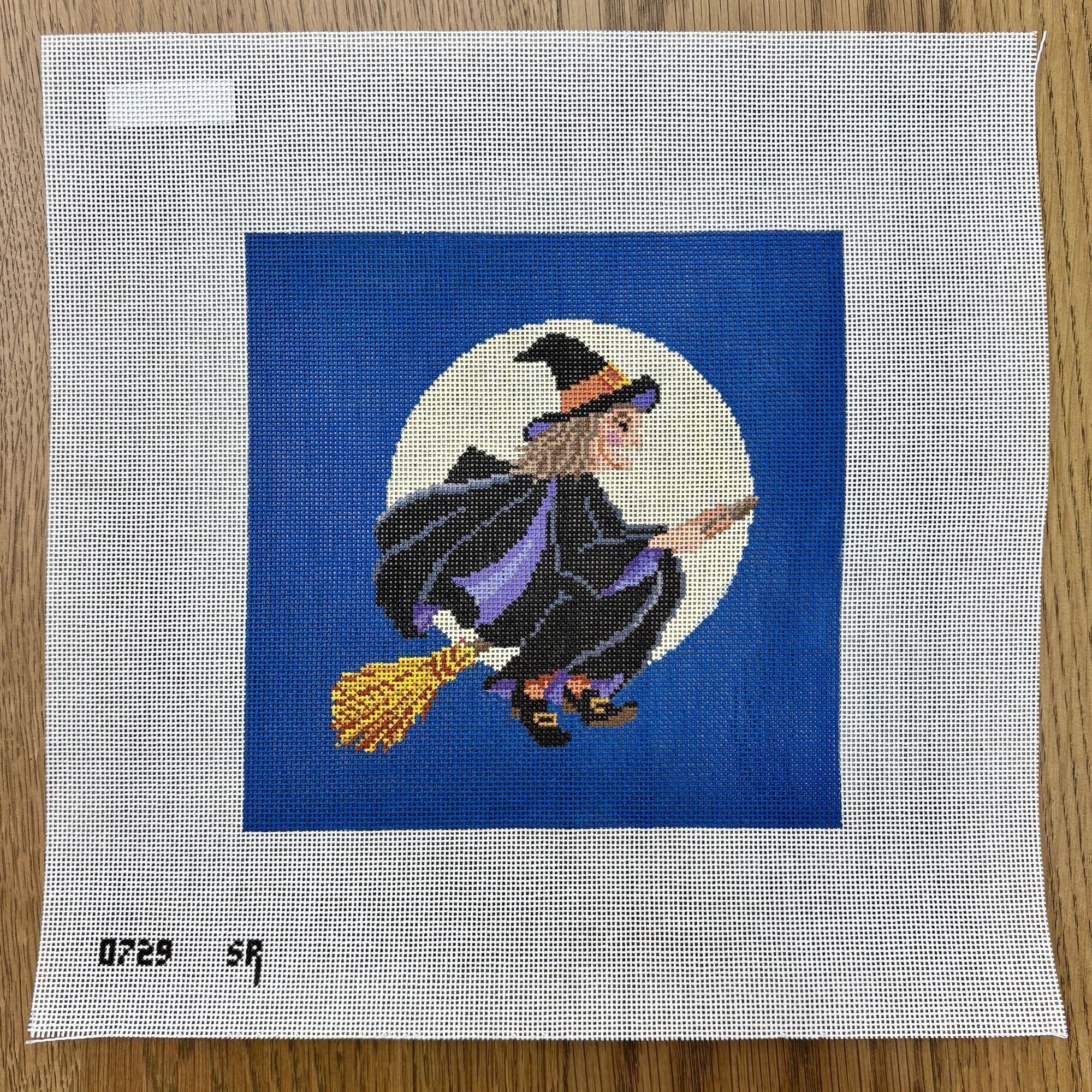 Moonlit Ride, 7" Square - 18 mesh - The Flying Needles