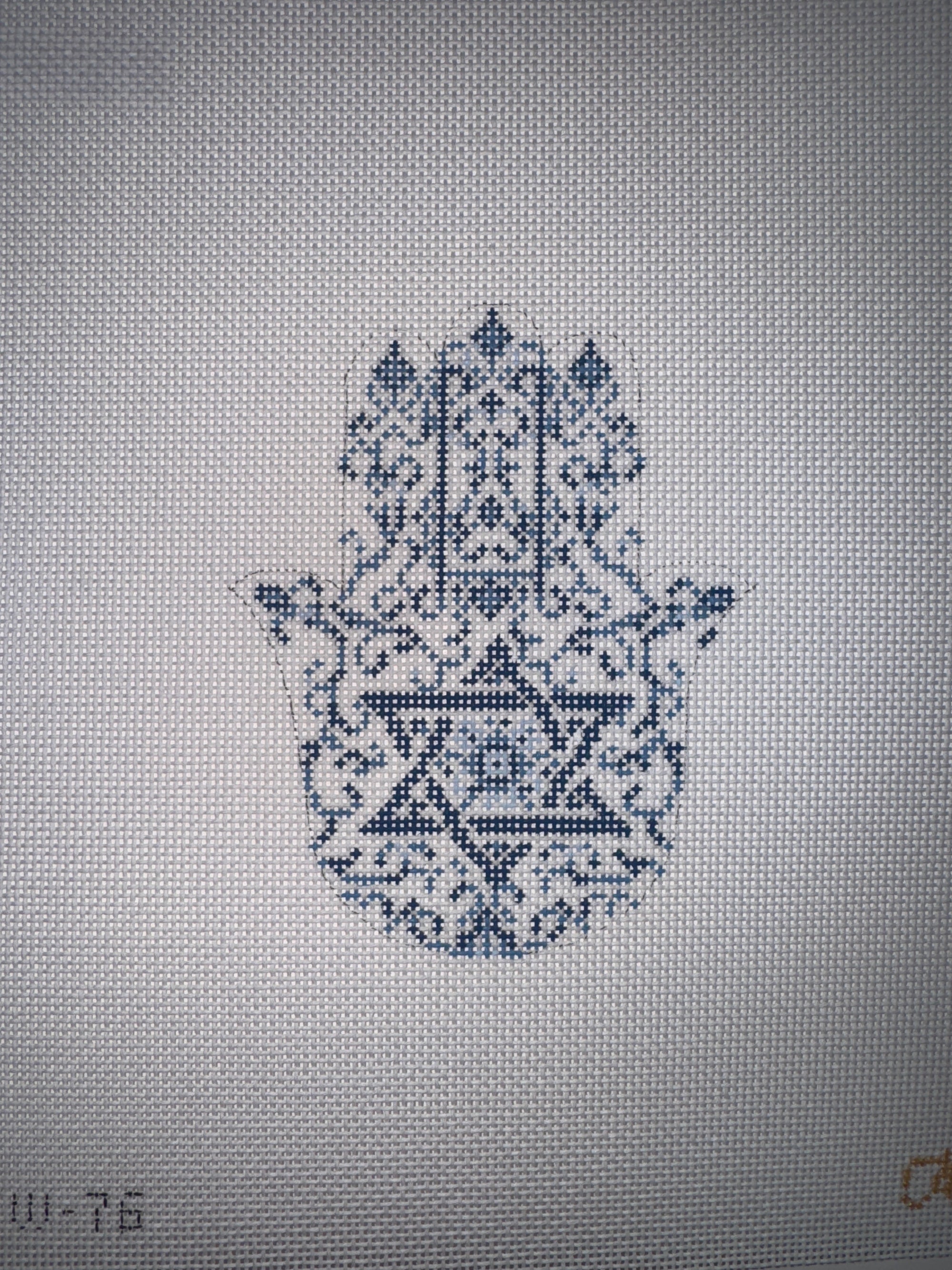 Blue Transferware Hamsa - The Flying Needles