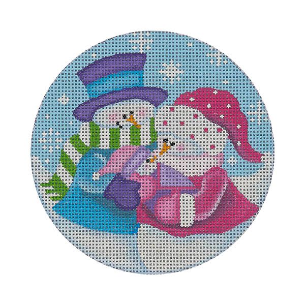 Snow Parents w/Baby Girl