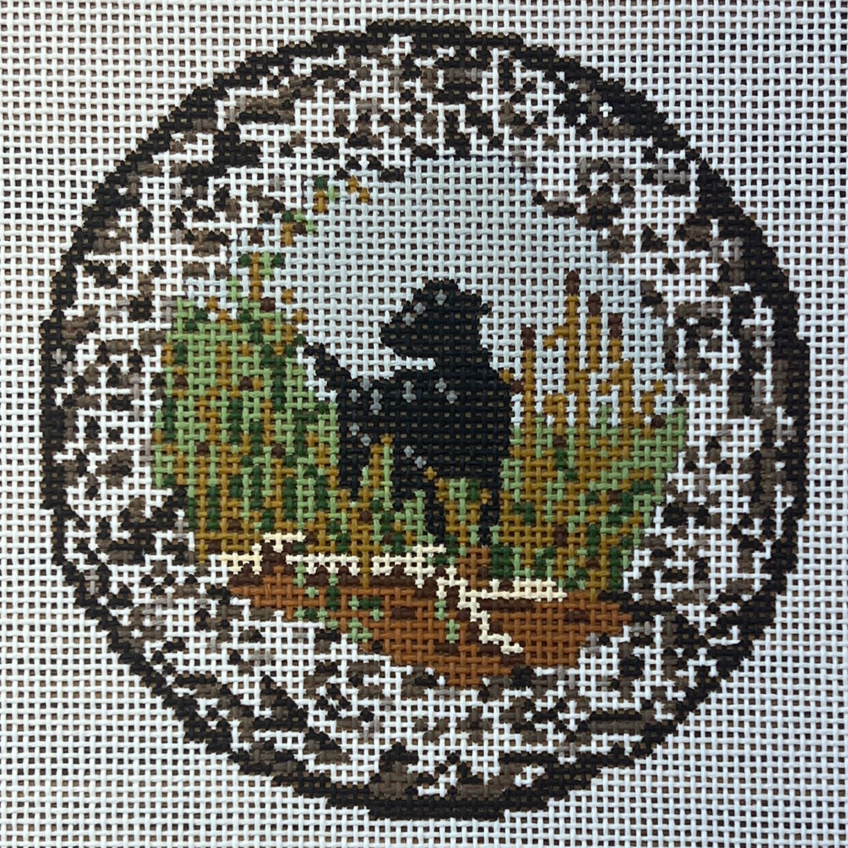 Transferware Dog Plate - The Flying Needles