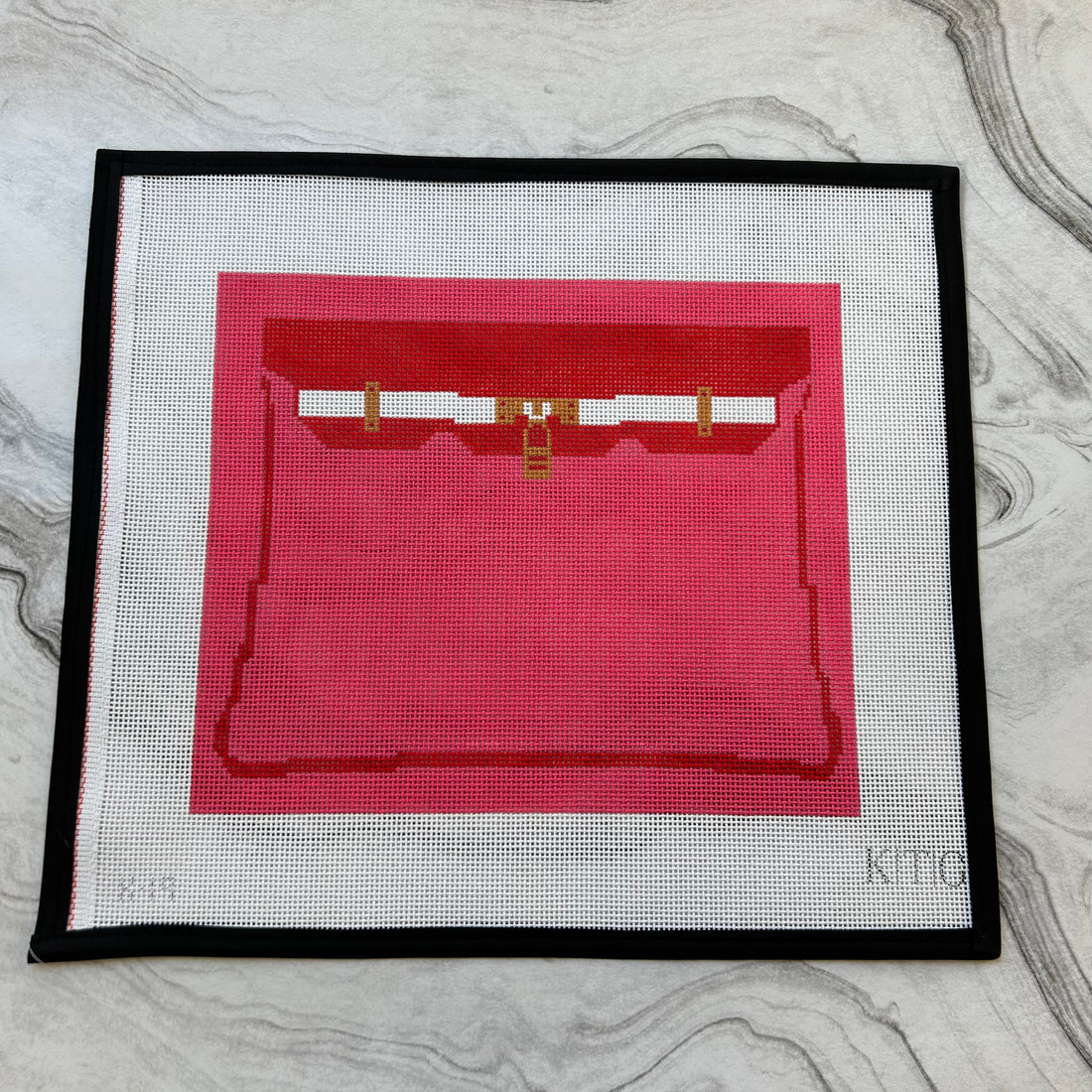 Pink & Red Clutch Canvas - The Flying Needles