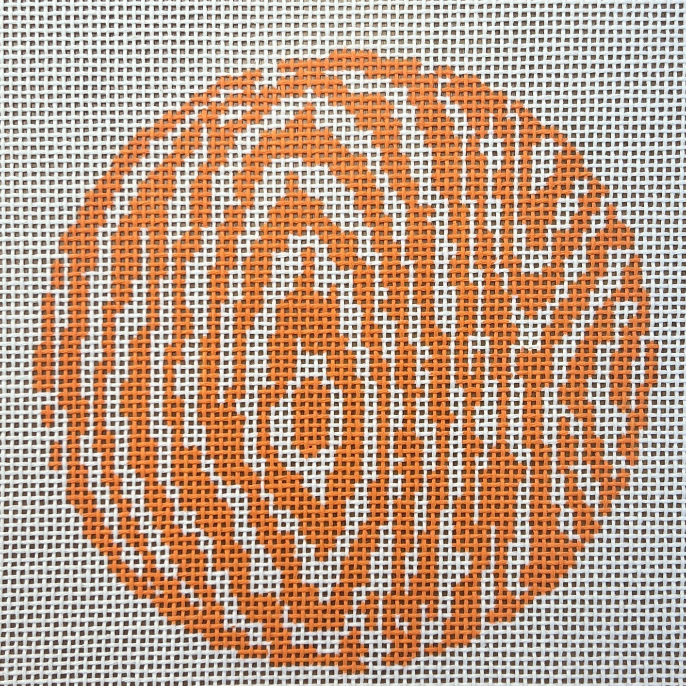 Faux Bois Round-Orange - The Flying Needles