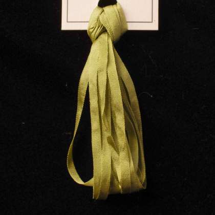Treenway Silk 952 Pheasant Green Silk Ribbon - The Flying Needles
