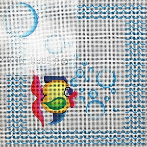 Tooth Fairy Pocket Pillow - Fish Bubbles - The Flying Needles